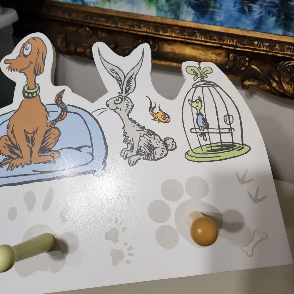 Trend Lab Dr. Seuss What Pet Should I Get Hanging Wall Hook Nursery Room Decor